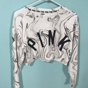 Pink cropped sweatshirt